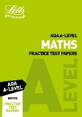 Cover: AQA A-Level Maths Practice Test Papers - Letts Educational