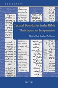 Cover: Textual Boundaries in the Bible - Peeters Publishers