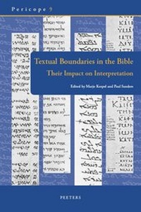 Enlarge image Cover: Textual Boundaries in the Bible - Peeters Publishers