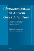 Cover: Characterization in Ancient Greek Literature - Brill