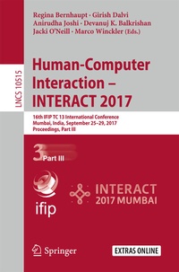 Abbildung von: Human-Computer Interaction - INTERACT 2017 - Springer
