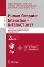 Cover: Human-Computer Interaction - INTERACT 2017 - Springer