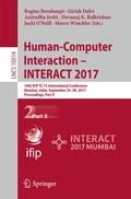 Cover: Human-Computer Interaction - INTERACT 2017 - Springer