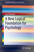 Cover: A New Logical Foundation for Psychology - Springer