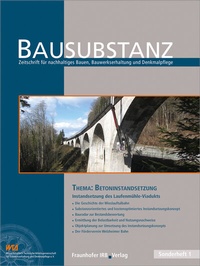 Abbildung von: BAUSUBSTANZ Thema: Betoninstandsetzung - Fraunhofer IRB Verlag
