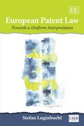 Cover: European Patent Law - Edward Elgar Publishing