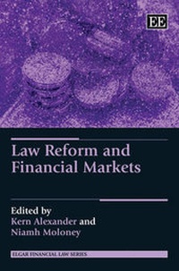 Enlarge image Cover: Law Reform and Financial Markets - Edward Elgar Publishing