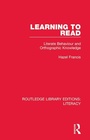 Cover: Learning to Read - Routledge