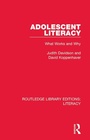 Cover: Adolescent Literacy - Routledge