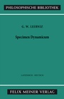 Cover: Specimen Dynamicum - Meiner