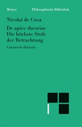 Cover: De apice theoriae. Die h&ouml;chste Stufe der Betrachtung - Meiner