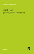 Cover: Jenaer Kritische Schriften III - Meiner