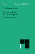 Cover: De coniecturis. Mutma&szlig;ungen - Meiner