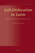 Cover: Left-Dislocation in Latin - Brill