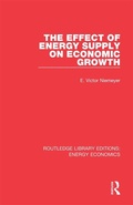 Cover: The Effect of Energy Supply on Economic Growth - Routledge