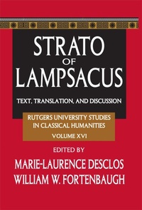 Enlarge image Cover: Strato of Lampsacus - Routledge