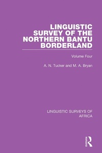 Abbildung von: Linguistic Survey of the Northern Bantu Borderland - Routledge