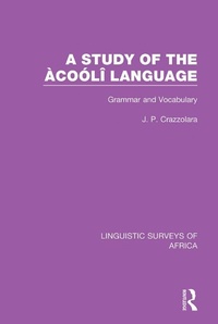 Abbildung von: A Study of the Acooli Language - Routledge