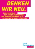 Cover: Denken wir neu. - Freie Demokratische Partei - Bundesgesch&auml;ftsstelle