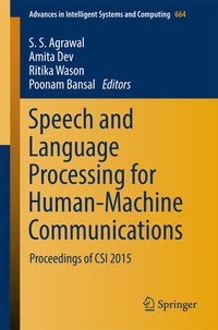 Enlarge image Cover: Speech and Language Processing for Human-Machine Communications - Springer
