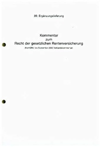 Abbildung von: Kommentar zum Recht der gesetzlichen Rentenversicherung. Sozialgesetzbuch - SGB 87. Erg. - Beltz Verlagsgruppe GmbH & Co. KG
