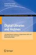 Cover: Digital Libraries and Archives - Springer