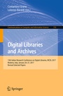 Cover: Digital Libraries and Archives - Springer