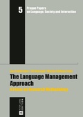Cover: The Language Management Approach - Peter Lang Verlag