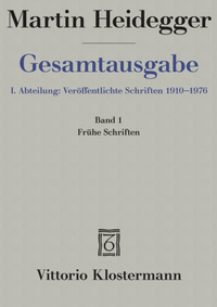 Abbildung von: Frühe Schriften (1912-1916) - Vittorio Klostermann Verlag