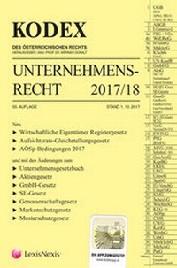 Abbildung von: KODEX Unternehmensrecht 2017/18 - LexisNexis ARD ORAC