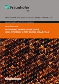 Cover: Passivating Dopant Sources for High-Efficiency n-type Silicon Solar Cells. - Fraunhofer Verlag