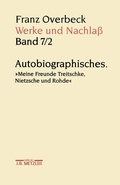 Cover: Franz Overbeck: Werke und Nachla&szlig; - J.B. Metzler