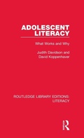 Cover: Adolescent Literacy - Routledge