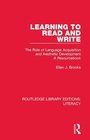 Cover: Learning to Read and Write - Routledge