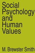 Cover: Social Psychology and Human Values - Routledge