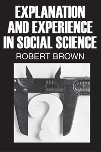 Enlarge image Cover: Explanation and Experience in Social Science - Routledge