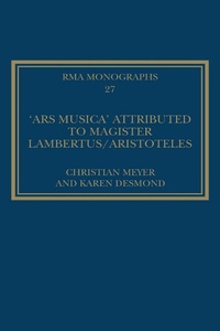 Abbildung von: The 'Ars musica' Attributed to Magister Lambertus/Aristoteles - Routledge