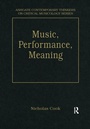 Cover: Music, Performance, Meaning - Routledge