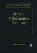 Cover: Music, Performance, Meaning - Routledge