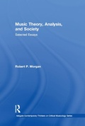Cover: Music Theory, Analysis, and Society - Routledge