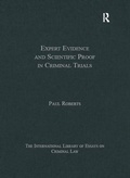 Cover: Expert Evidence and Scientific Proof in Criminal Trials - Routledge