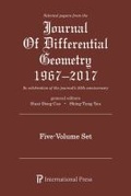 Cover: Selected Papers from the Journal of Differential Geometry 1967-2017, 5 Volume Set - International Press of Boston Inc