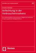 Abbildung von: Anfechtung in der Verbraucherinsolvenz - Nomos