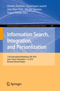 Enlarge image Cover: Information Search, Integration, and Personlization - Springer