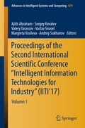 Cover: Proceedings of the Second International Scientific Conference "Intelligent Information Technologies for Industry" (IITI'17) - Springer