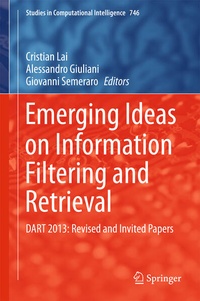 Enlarge image Cover: Emerging Ideas on Information Filtering and Retrieval - Springer