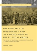 Cover: The Principle of Subsidiarity and its Enforcement in the EU Legal Order - Hart Publishing