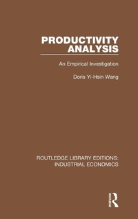 Enlarge image Cover: Productivity Analysis - Routledge