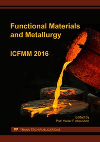 Enlarge image Cover: Functional Materials and Metallurgy - Trans Tech Publications Ltd
