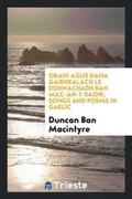 Cover: Orain Agus Dana Gaidhealach = Songs and Poems in Gaelic - Trieste Publishing